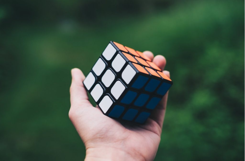 Rubik's Cube in hand